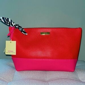 trina by TRINA TURK Red & Pink Cosmetic Zip Up Pouch ❤️🩷